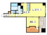 MODENA医大前 1LDKの間取り