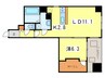 MODENA医大前 1LDKの間取り
