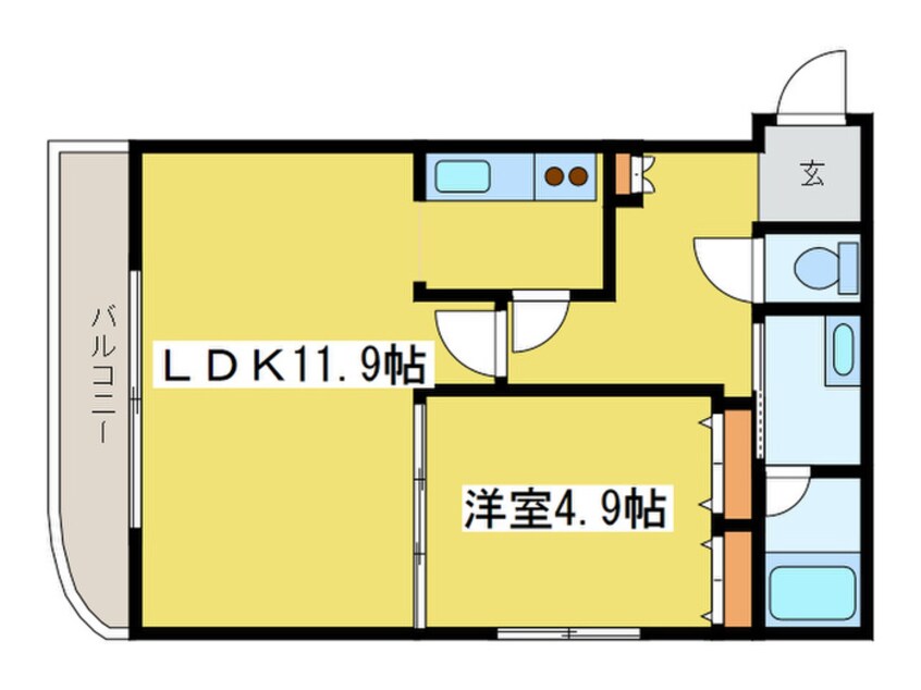 間取図 エ－デルプラッツ山の手
