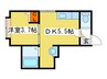 コンブリオ 1DKの間取り