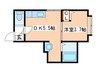 コンブリオ 1DKの間取り