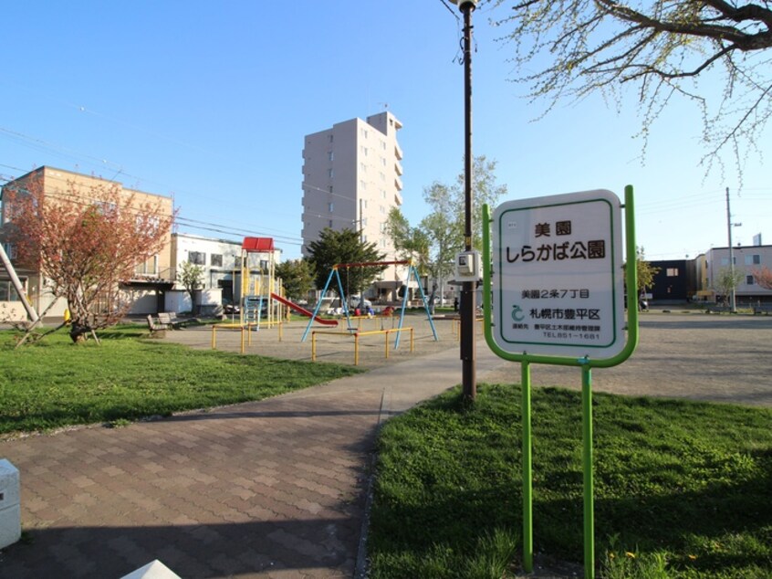 美園しらかば公園(公園)まで5m パークレーン美園