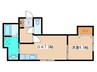アイアール北郷 1DKの間取り