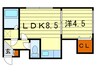 KINSEI F 1LDKの間取り