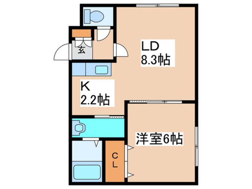間取図 Ｌａ・Ｇｒａｃｅ43