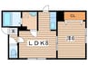 Ｌ・Ａ平岸 1LDKの間取り