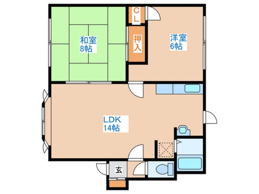 間取図 グランパス北郷Ｂ