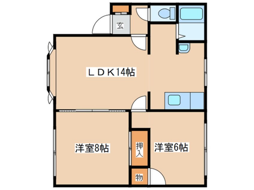 間取図 グランパス北郷Ｂ