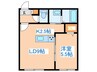 ジェラート 1LDKの間取り