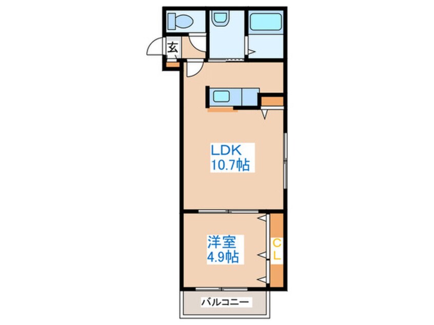 間取図 アンソレイエ宮の沢