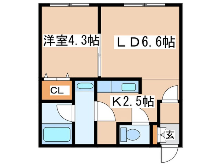 間取図 グランドサクセス北円山