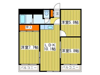 間取図 フロンティア山鼻