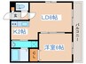 NFPガーデン月寒西 1LDKの間取り