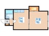 ラベラヴィータ西町 1DKの間取り