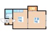 ラベラヴィータ西町 1DKの間取り