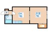 ラベラヴィータ西町 1DKの間取り