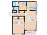 アバンティ手稲本町 1LDKの間取り
