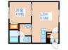 アステール 1LDKの間取り