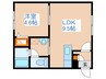 アステール 1LDKの間取り