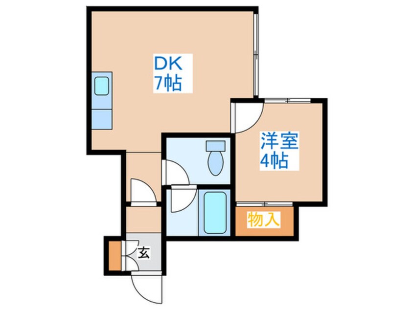 間取図 Ｖｉｅｗ　Ｆｌａｔ宮の沢