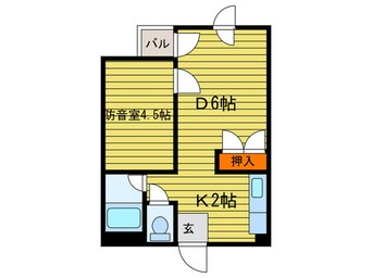 間取図 Ｍｕｓｉｃａ　ｓｅ　Ｐｉａｃｅ