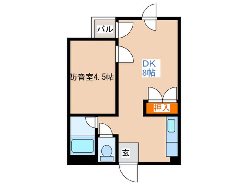 間取図 Ｍｕｓｉｃａ　ｓｅ　Ｐｉａｃｅ