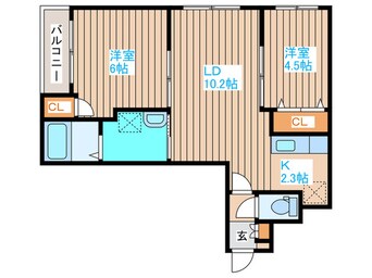 間取図 ラグジースペース栄通１２