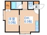 ハイツユニバース 1DKの間取り