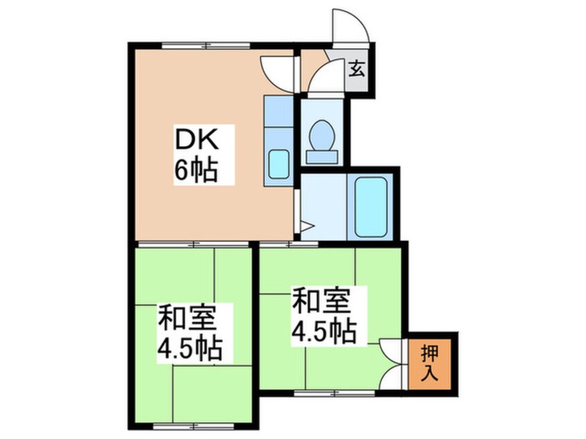 間取図 東屯田ハイツ