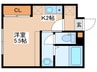アンフィリット札幌 1Kの間取り