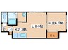 北悠館 1LDKの間取り