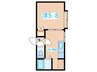 アーバンテラス南８条Ⅰ 1Kの間取り