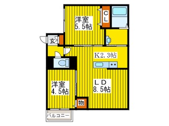 間取図 ラコルテデルソーレ