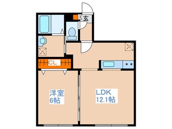 間取図 エポック　中の島２条館