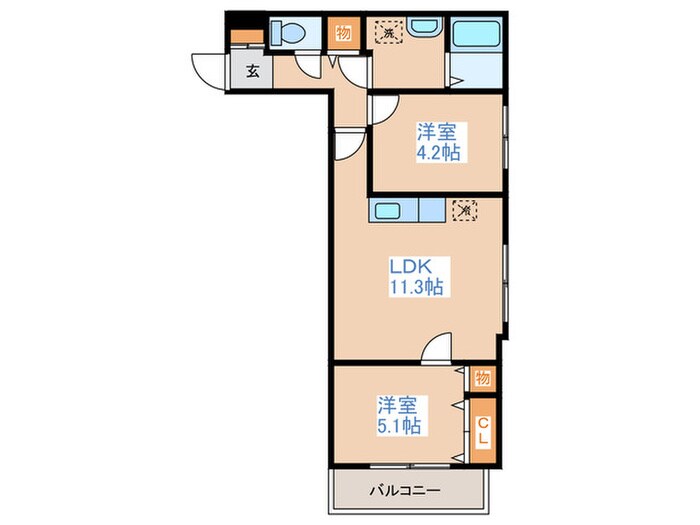 間取り図 Alpha Court HIRAGISHI-2.10