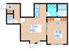 フラットＭＴ２１ 1LDKの間取り