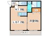 ブランノワ－ル厚別中央 1LDKの間取り