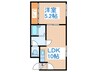 Ｌ ｏｕｅｓｔ円山 1LDKの間取り