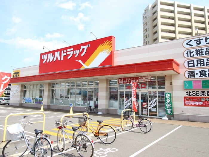 ツルハドラッグ(ドラッグストア)まで1000m ウィステリア