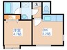リナコートＢ 1DKの間取り
