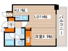 サンタの館N11 1LDKの間取り