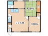 第2関井ハウス 2LDKの間取り