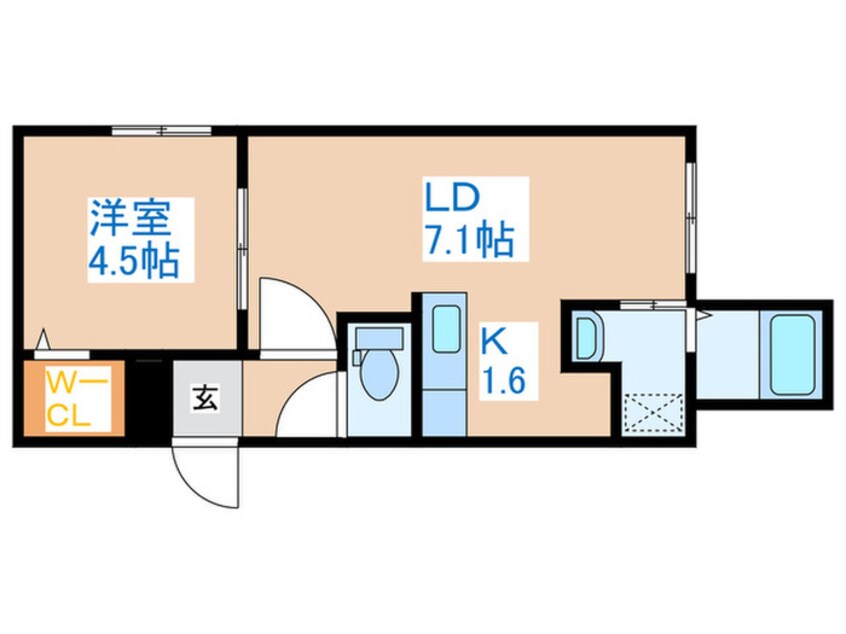 間取図 ラピスブラオ二十四軒