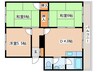 第２粕谷マンション 3DKの間取り