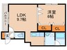 ハートフルコート18 1LDKの間取り