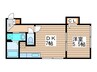 カレラ弐番館 1DKの間取り