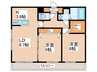 アマンダ 2LDKの間取り