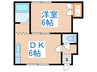 スカイシティＡ 1DKの間取り