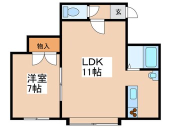 間取図 ニュ－リバ－２２Ⅱ