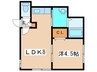 LACUS 1LDKの間取り